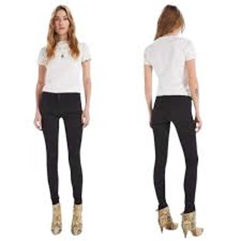 Mother The Looker Jeans In Not Guilty Black Wash Size 26
